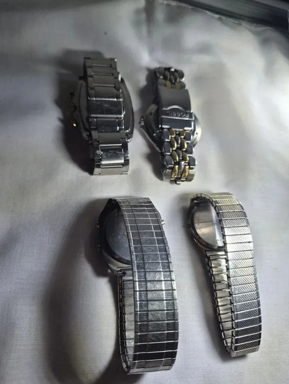 Vintage Watch Lot of 4 - Radio Shack, Kenneth Cole, Fossil, Seiko Style